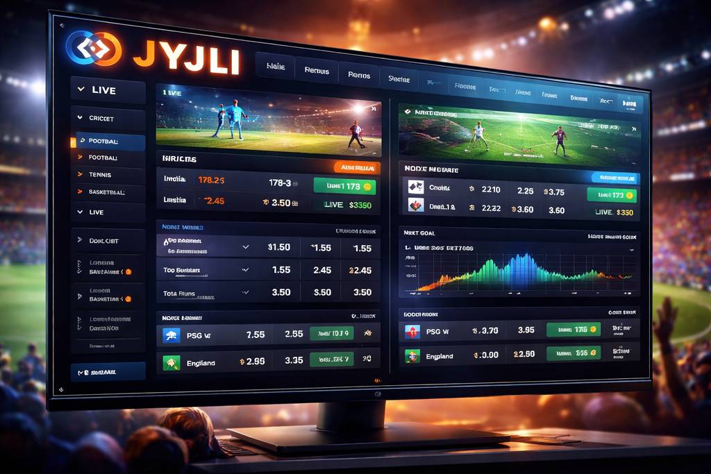JYJLI live in-play betting dashboard with cricket match markets