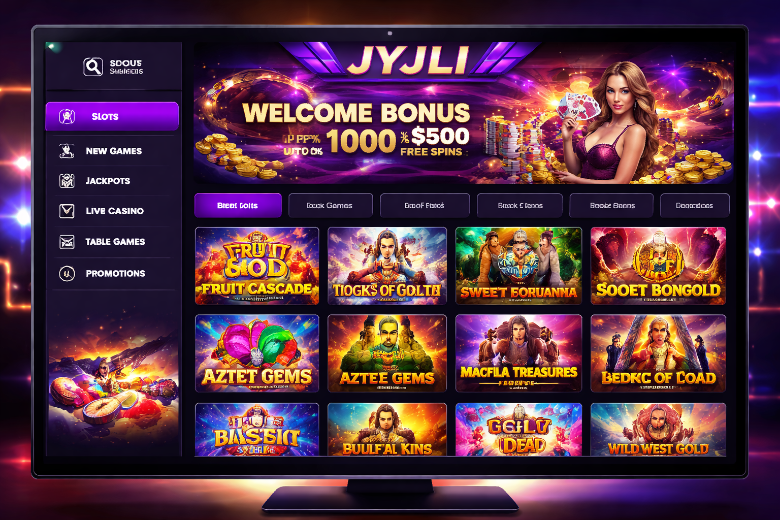 Popular slot game thumbnails available at JYJLI Bangladesh