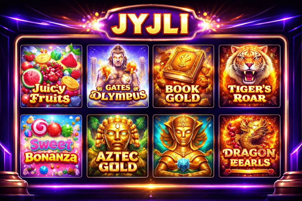 JYJLI Slots lobby with Megaways, jackpots and free spin games